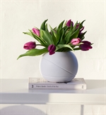 Lübech Living Water Flow vase hvid large med tulipaner - Fransenhome